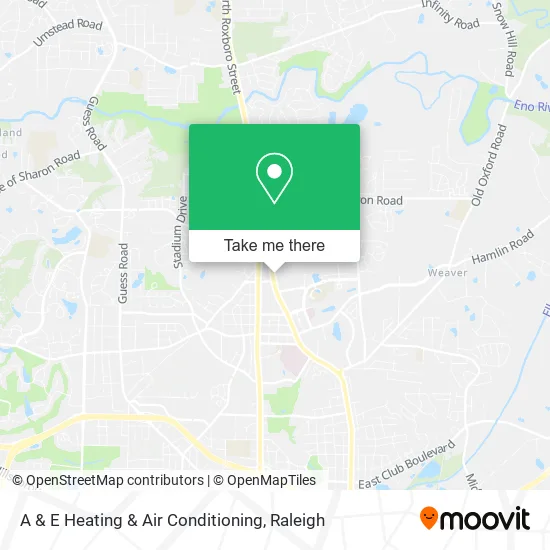 A & E Heating & Air Conditioning map