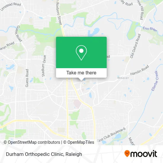 Durham Orthopedic Clinic map