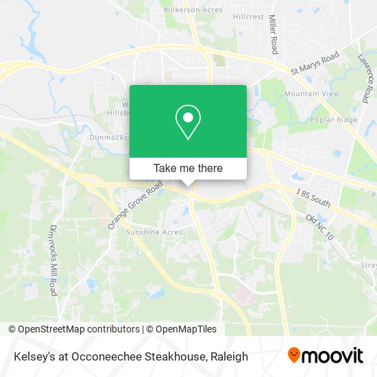 Kelsey's at Occoneechee Steakhouse map