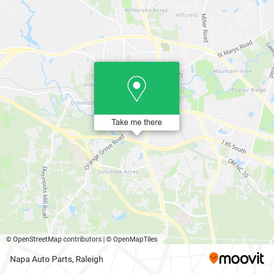 Mapa de Napa Auto Parts