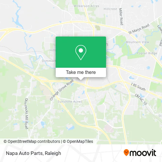 Napa Auto Parts map