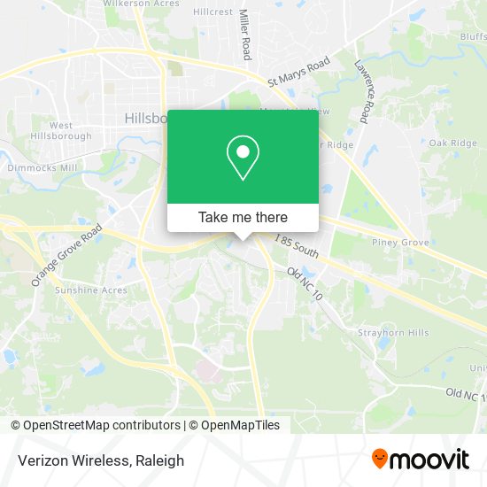 Mapa de Verizon Wireless
