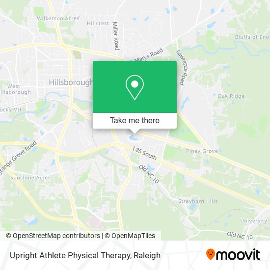 Upright Athlete Physical Therapy map