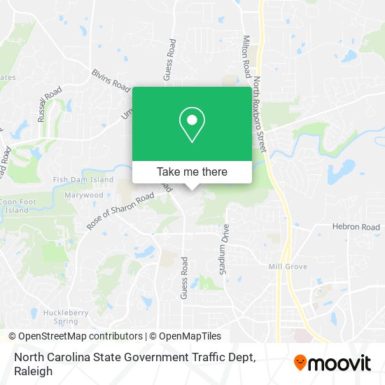 Mapa de North Carolina State Government Traffic Dept