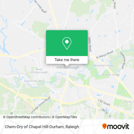 Chem-Dry of Chapel Hill-Durham map