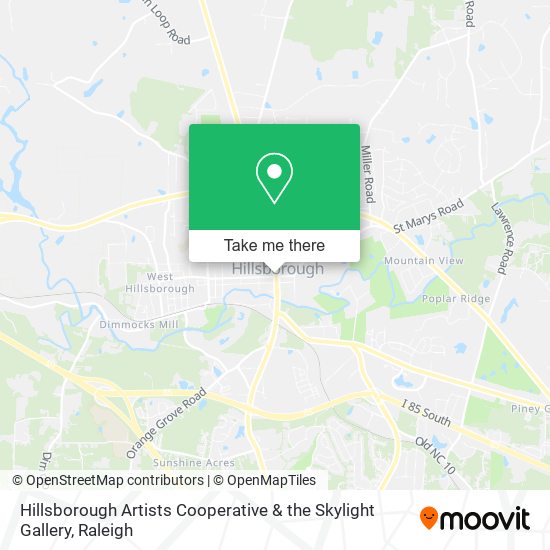 Hillsborough Artists Cooperative & the Skylight Gallery map