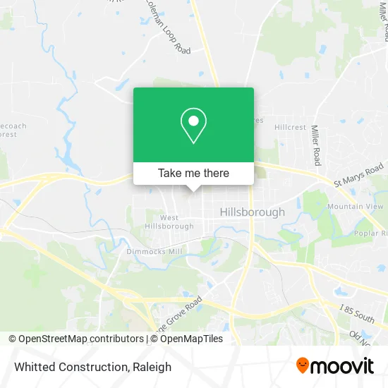 Whitted Construction map