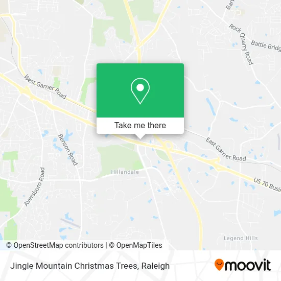 Jingle Mountain Christmas Trees map