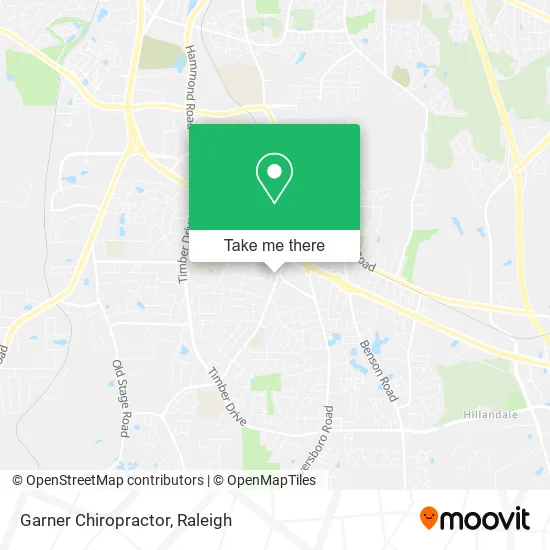 Garner Chiropractor map