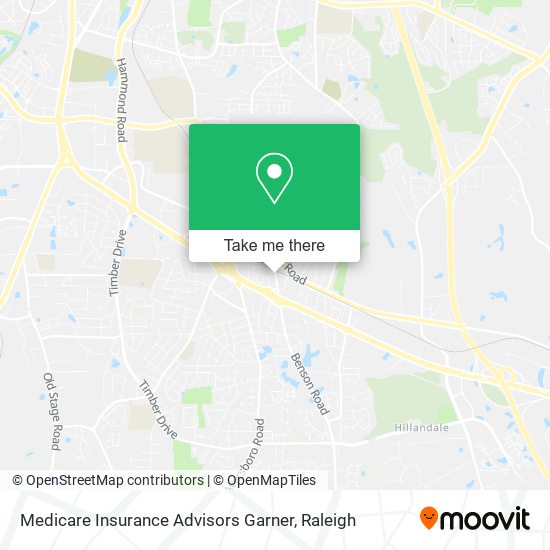 Mapa de Medicare Insurance Advisors Garner