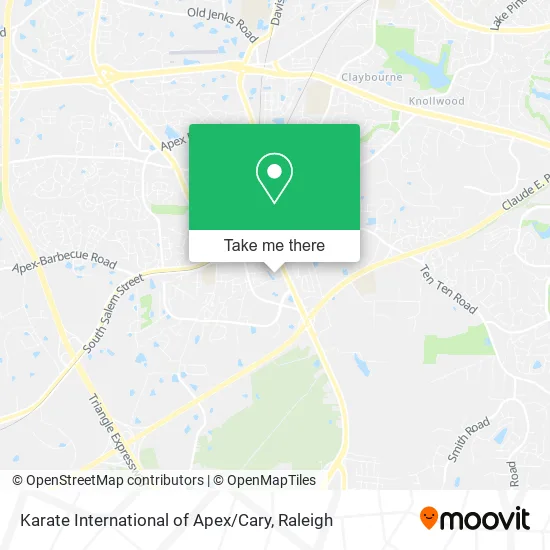Karate International of Apex / Cary map