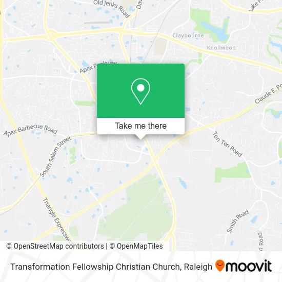 Transformation Fellowship Christian Church map