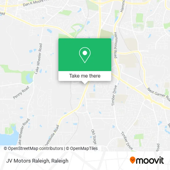 JV Motors Raleigh map