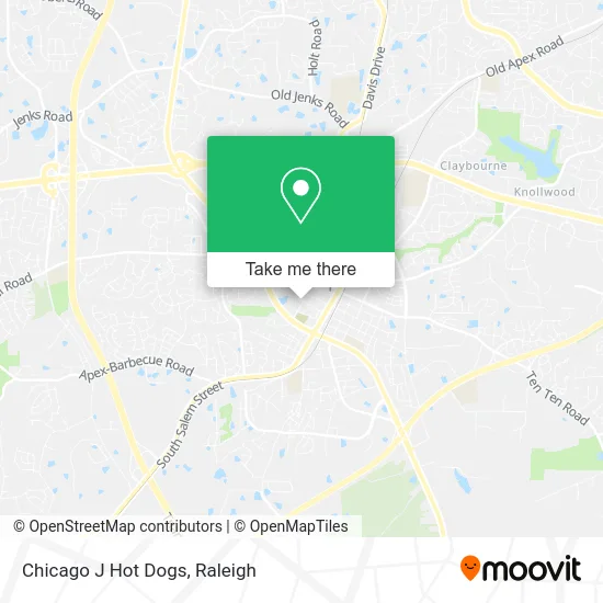 Chicago J Hot Dogs map