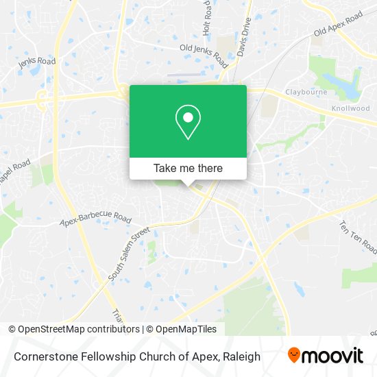 Mapa de Cornerstone Fellowship Church of Apex