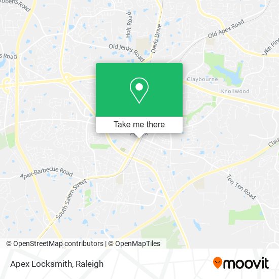 Mapa de Apex Locksmith