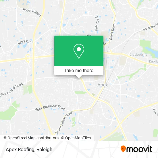 Apex Roofing map