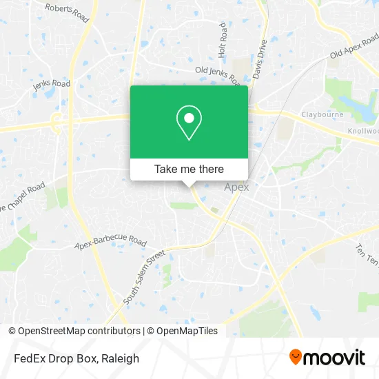 FedEx Drop Box map