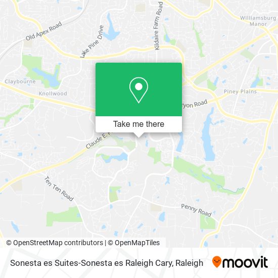 Sonesta es Suites-Sonesta es Raleigh Cary map
