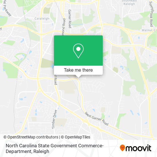 North Carolina State Government Commerce-Department map