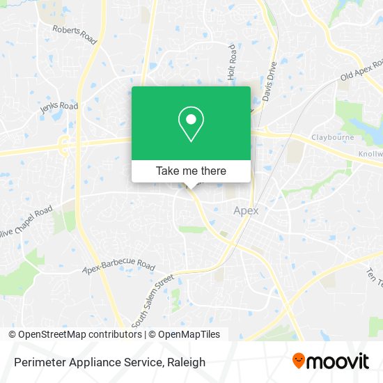 Perimeter Appliance Service map