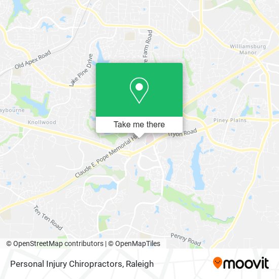 Personal Injury Chiropractors map