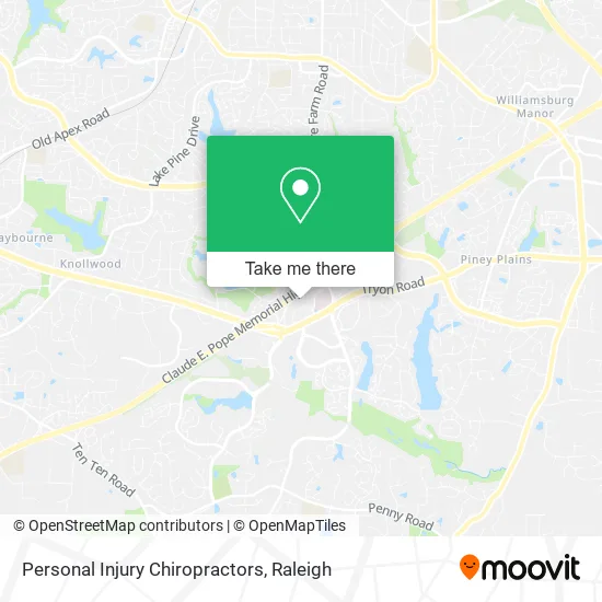Personal Injury Chiropractors map