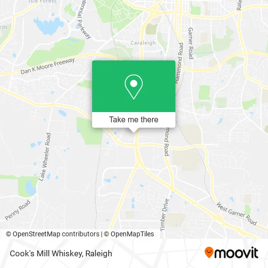 Cook's Mill Whiskey map
