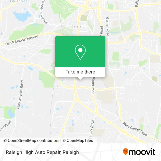 Raleigh High Auto Repair map