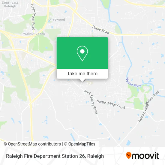 Raleigh Fire Department Station 26 map