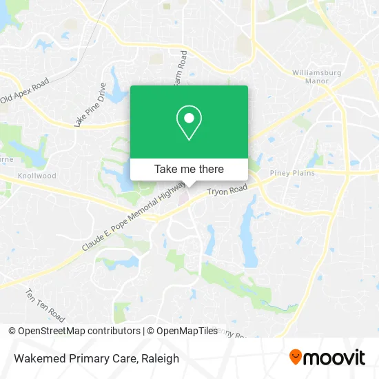Wakemed Primary Care map