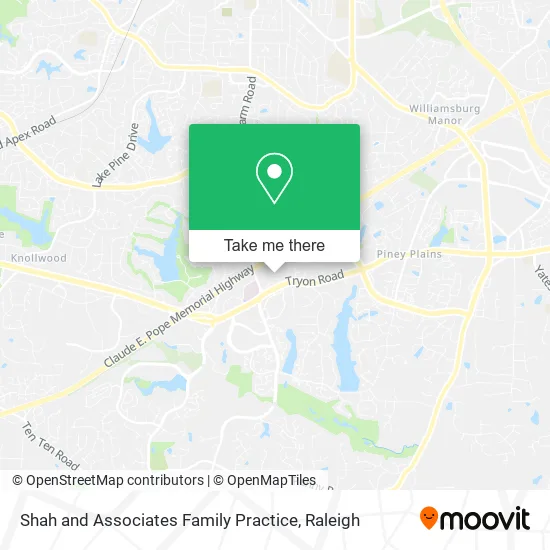 Shah and Associates Family Practice map