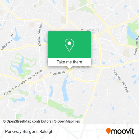 Parkway Burgers map