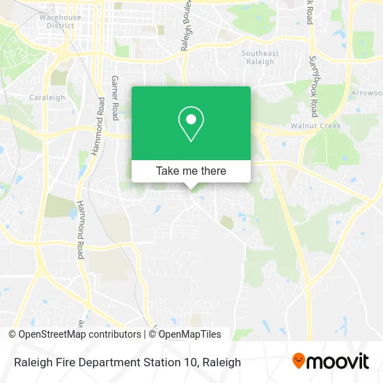 Raleigh Fire Department Station 10 map