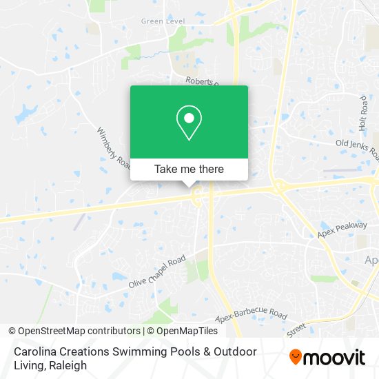 Carolina Creations Swimming Pools & Outdoor Living map