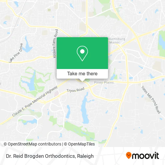 Dr. Reid Brogden Orthodontics map