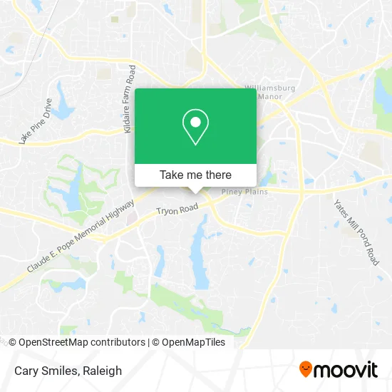Cary Smiles map
