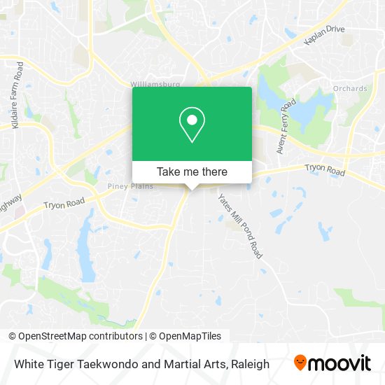 White Tiger Taekwondo and Martial Arts map