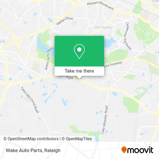 Wake Auto Parts map