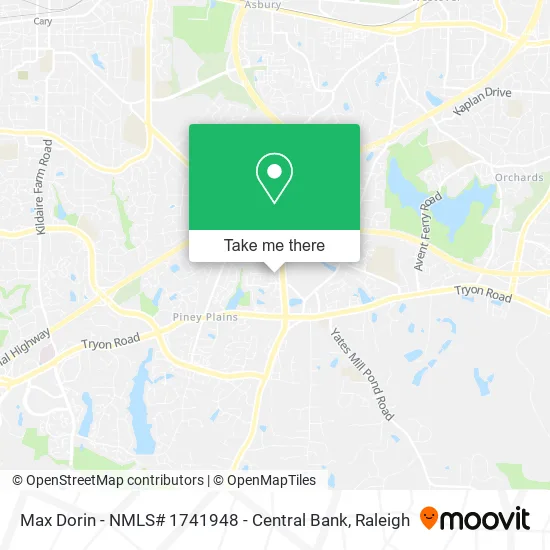 Max Dorin - NMLS# 1741948 - Central Bank map