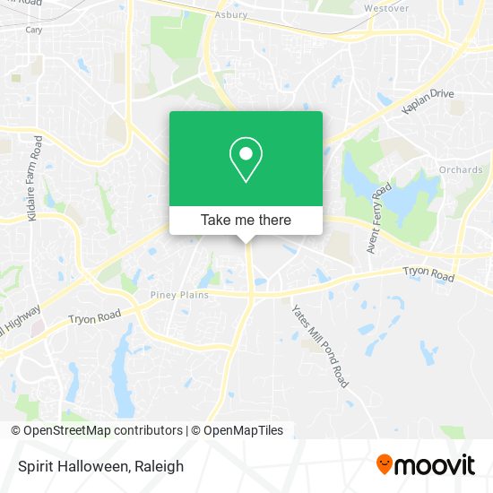 Mapa de Spirit Halloween