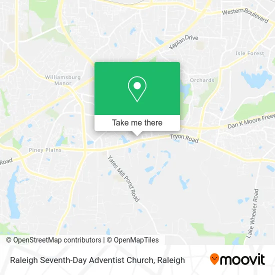 Raleigh Seventh-Day Adventist Church map