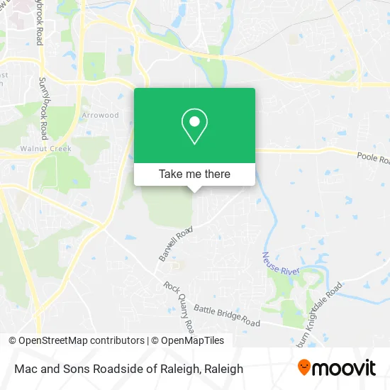Mac and Sons Roadside of Raleigh map