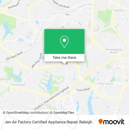 Jen Air Factory Certified Appliance Repair map