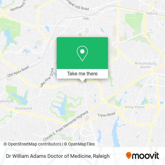 Mapa de Dr William Adams Doctor of Medicine