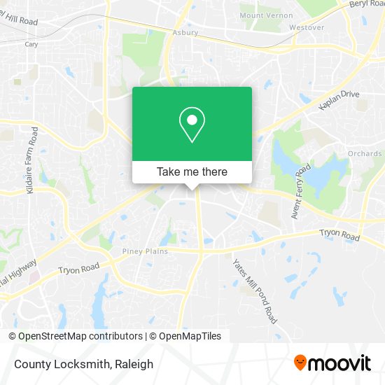 Mapa de County Locksmith