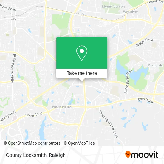 County Locksmith map