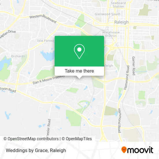 Weddings by Grace map