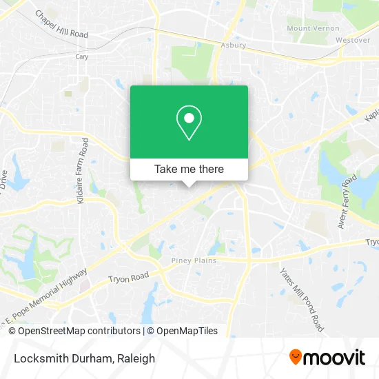 Locksmith Durham map