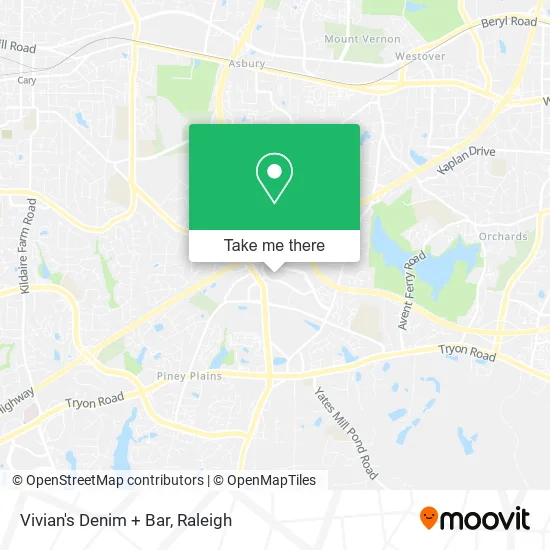 Vivian's Denim + Bar map